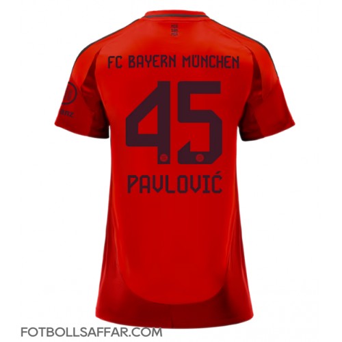 Bayern Munich Aleksandar Pavlovic #45 Hemmatröja Dam 2024-25 Kortärmad